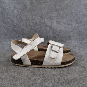 Cat & Jack Shoes Kids Toddler Girls 8 Sandals Casual Open Toe Hook N Loop White